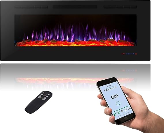 WiFi Smart Electric Fireplace Insert – Recessed & Wall Mount