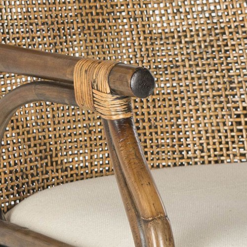Mahogany Cotton Accent Chair