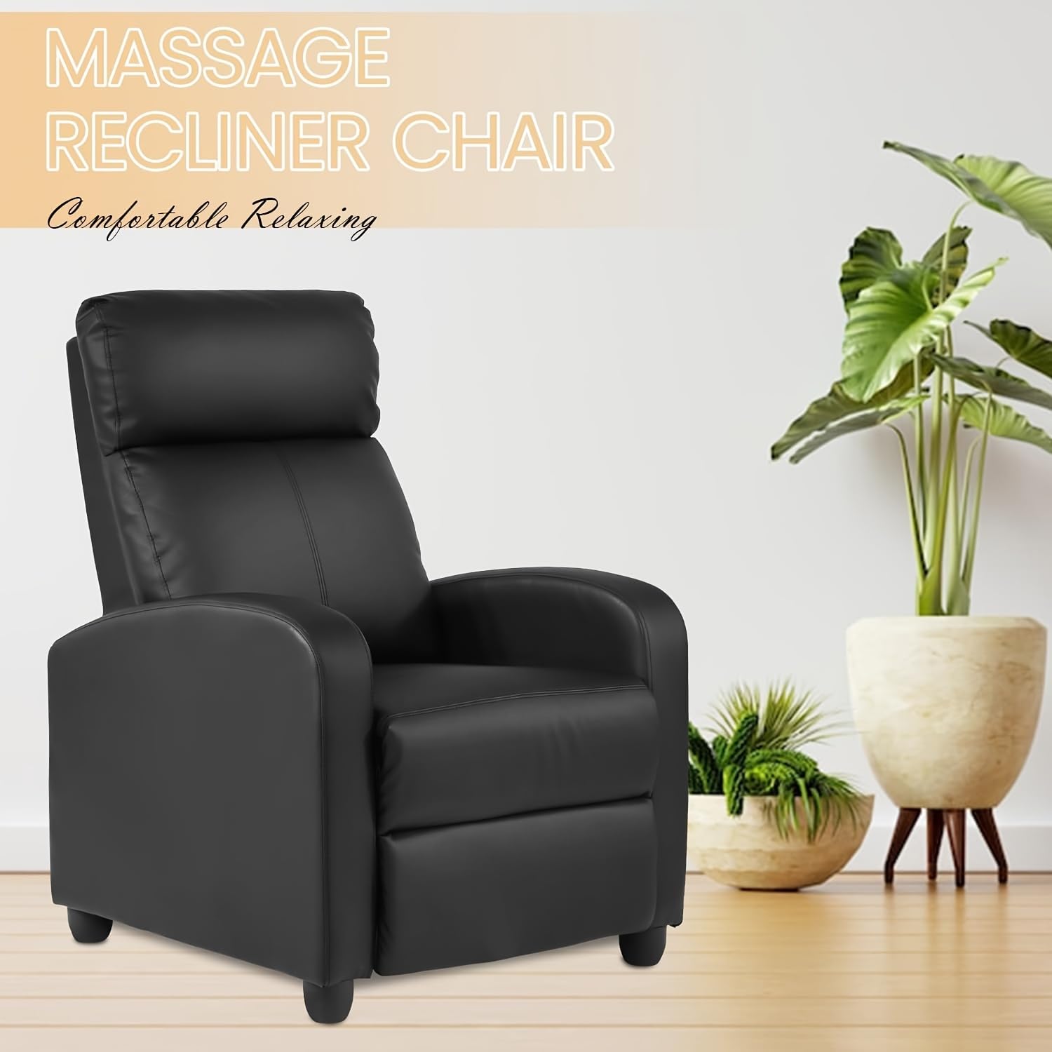 PU Leather Massage Recliner Chair