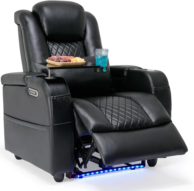 Home Theater Power Recliner Seating with LED Lighting