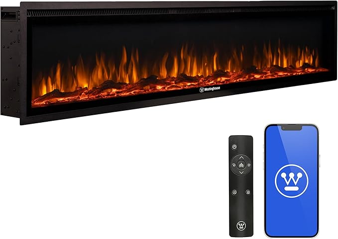 Electric Fireplace Heater with Color Changing Flames