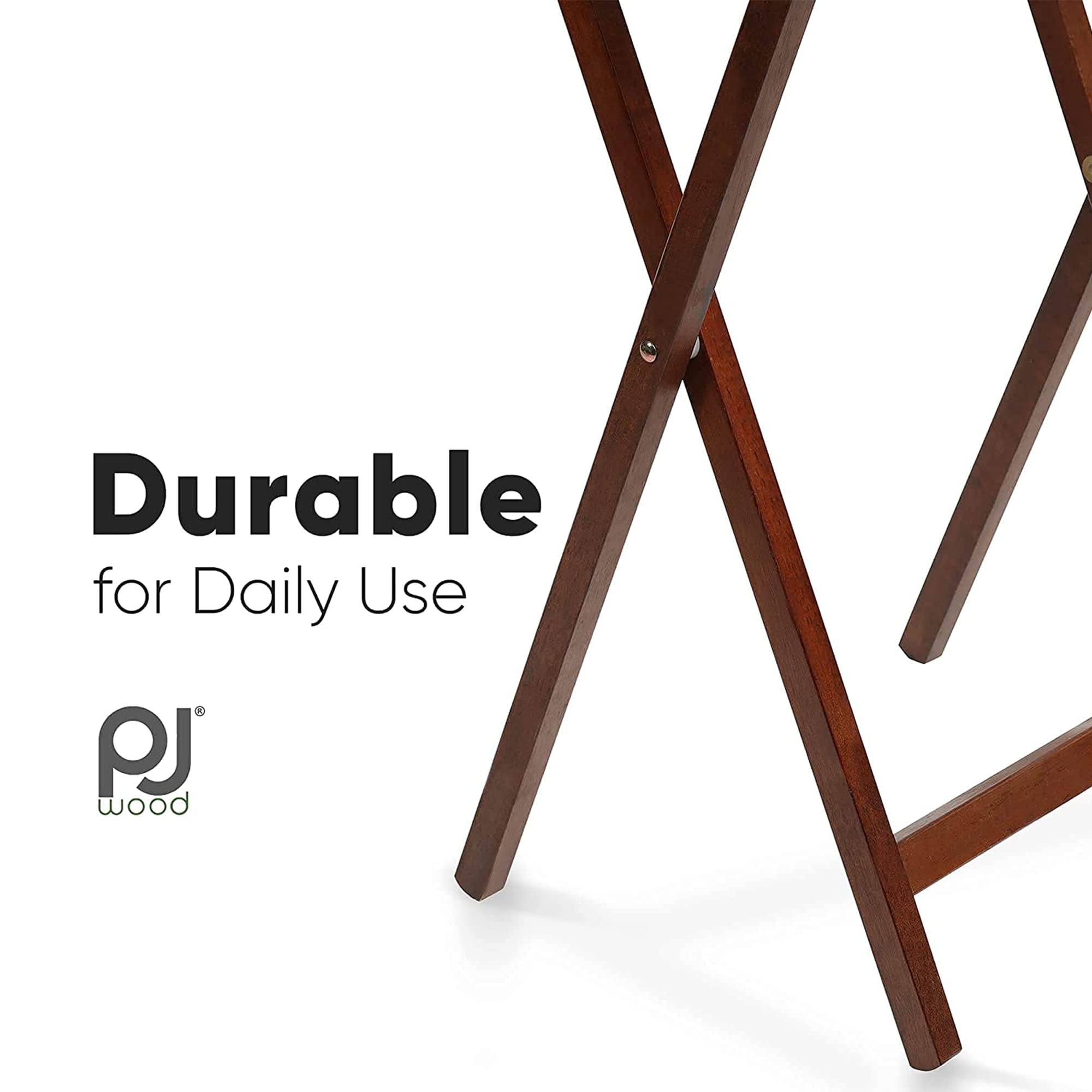 5-Piece Folding TV Tray Table Set with Storage Stand