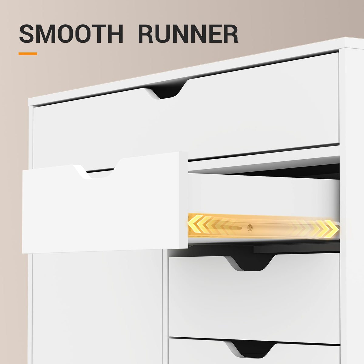 5-Drawer Rolling Storage Cabinet
