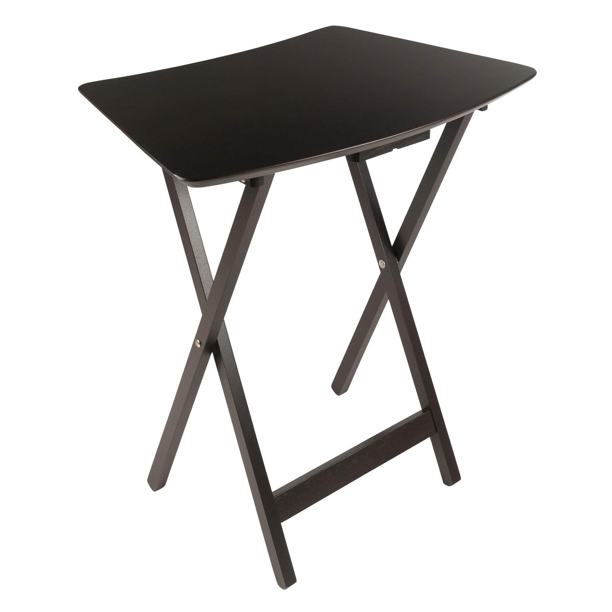 Winsome Set of 4 Anila Snack Tables with Storage Rack, 26", Coffee