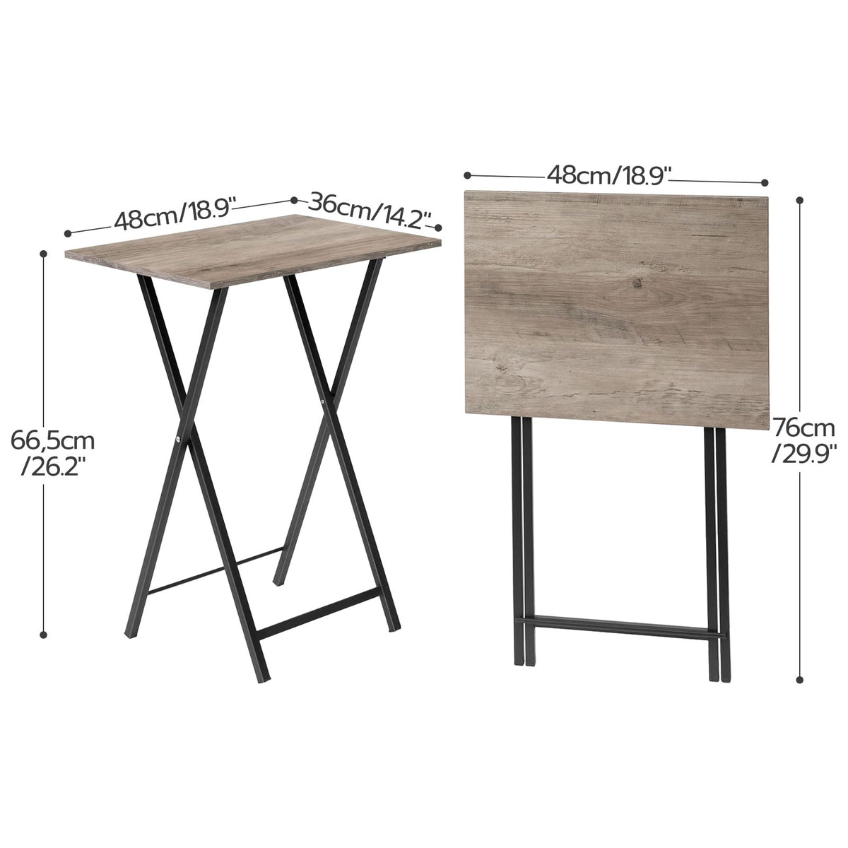 Folding TV Tray Set with Stand