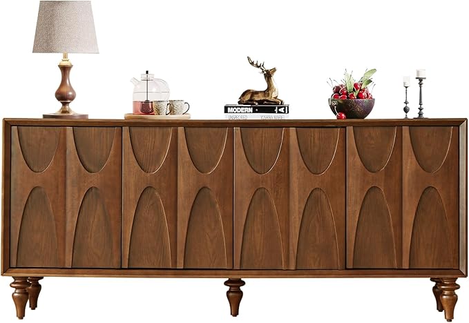 Mid-Century Sculpted Door Sideboard