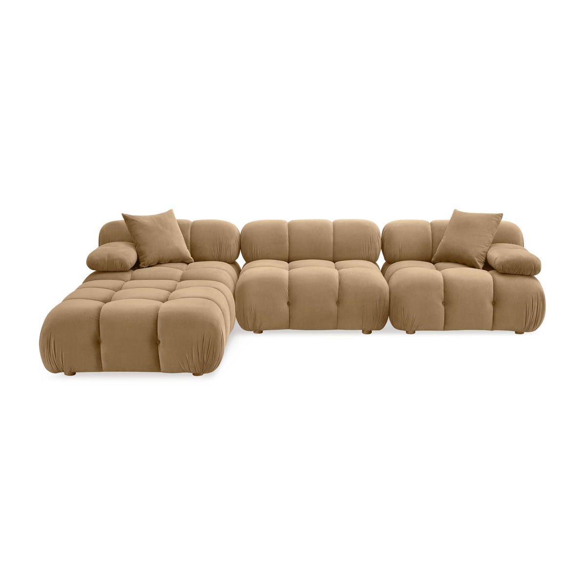TOV Furniture Calliope 4-Piece Modular Sectional (Velvet, Brown)