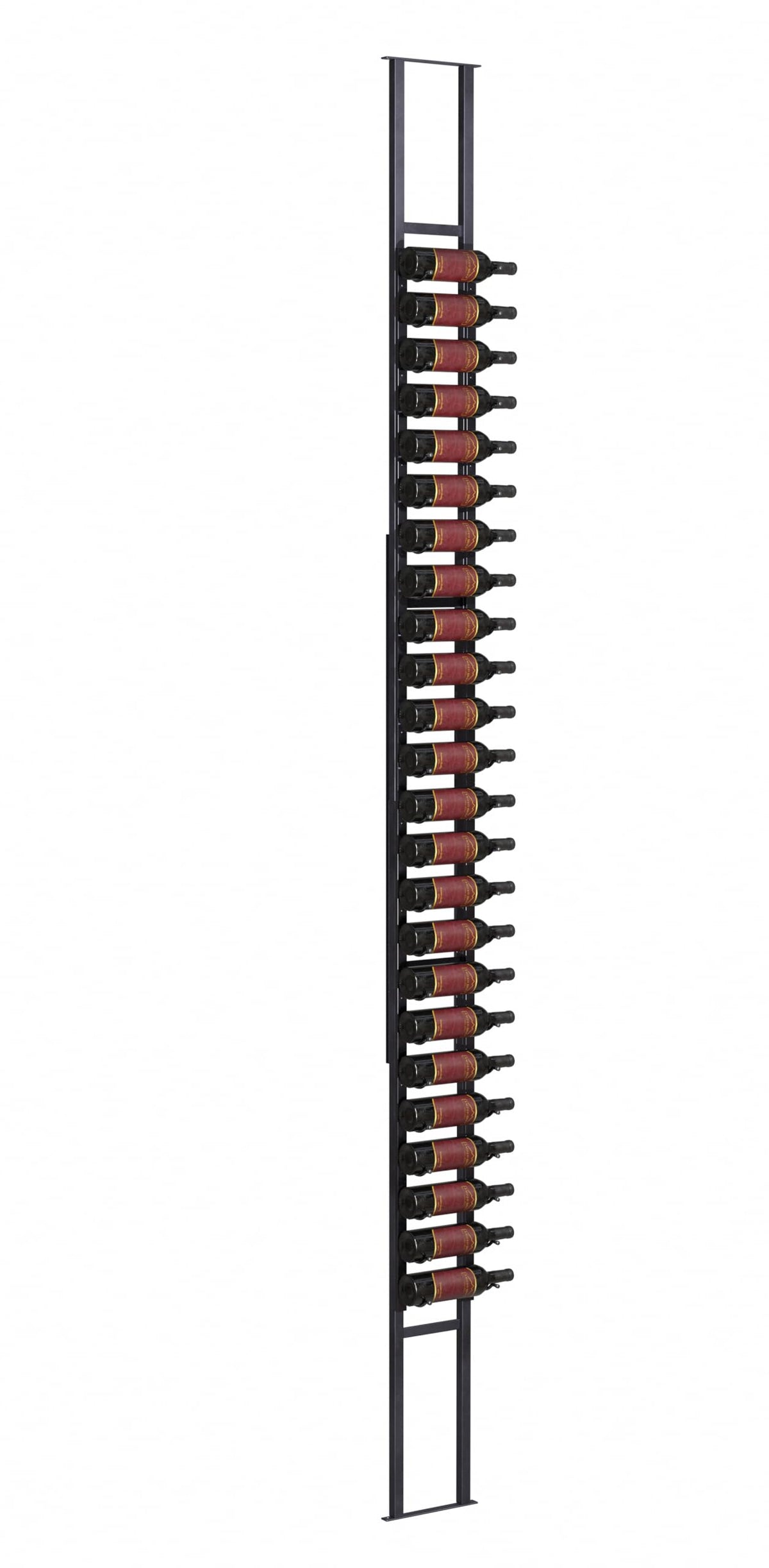 Jagged Ridge Floor-to-Ceiling Wine Rack Bundle 24 Bottles – (1) Floor-to-Ceiling Frame + (2) 12-Bottle Wall-Mounted Wine Racks – Luxurious, Modern, Space-Saving Metal Design for Home, Bar, or Kitchen