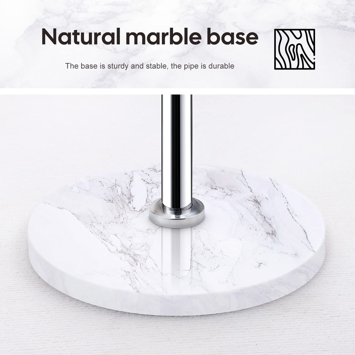 Silver Marble Base Coat Rack