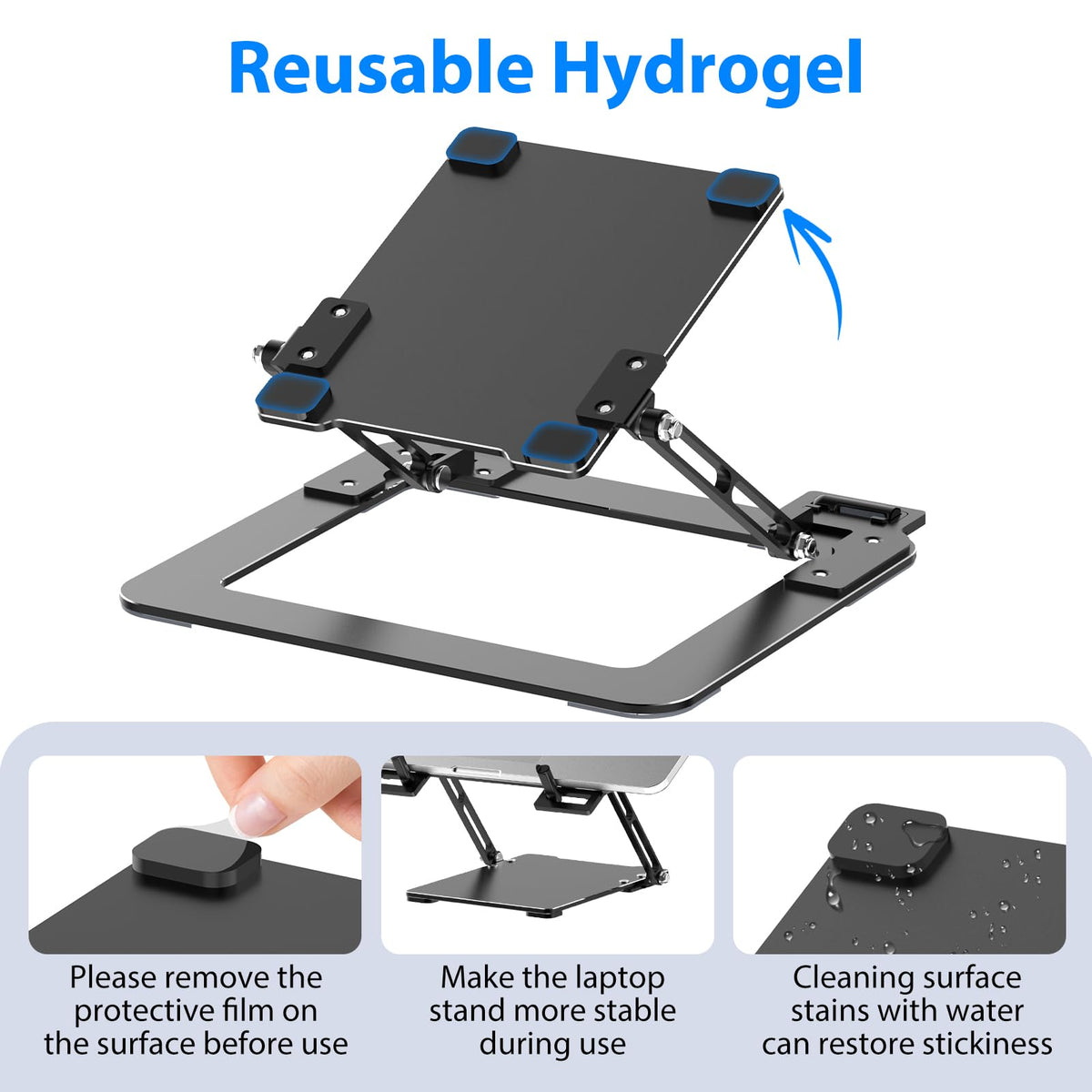Gogoonike Ultra-Thin Laptop Stand for Desk, Adjustable Laptop Riser