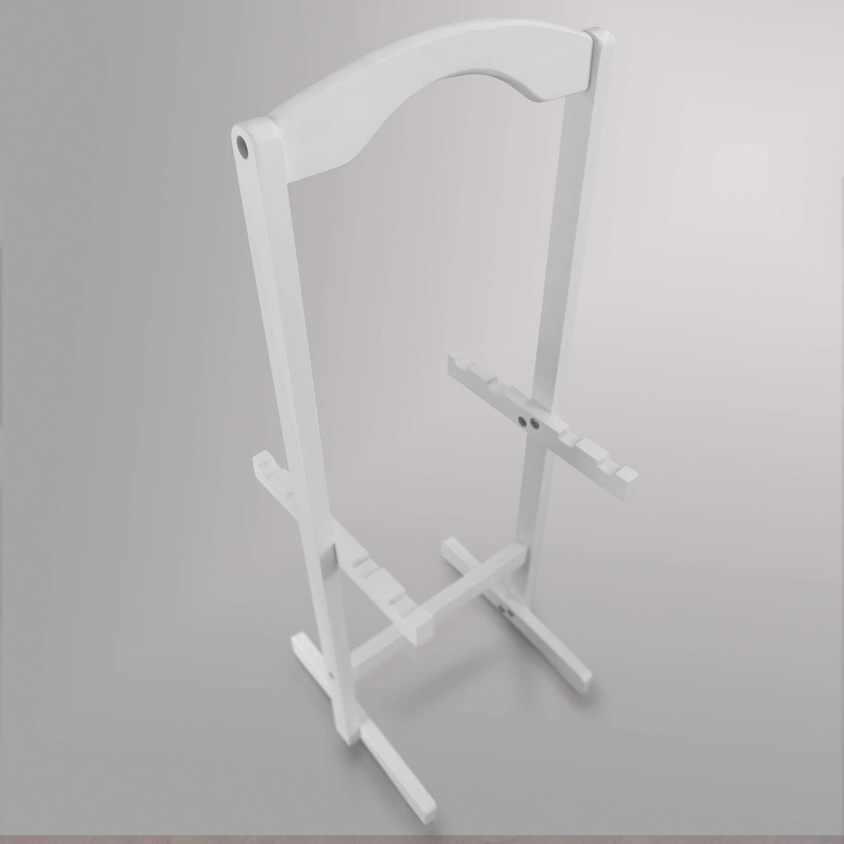 White Wood TV Tray Set