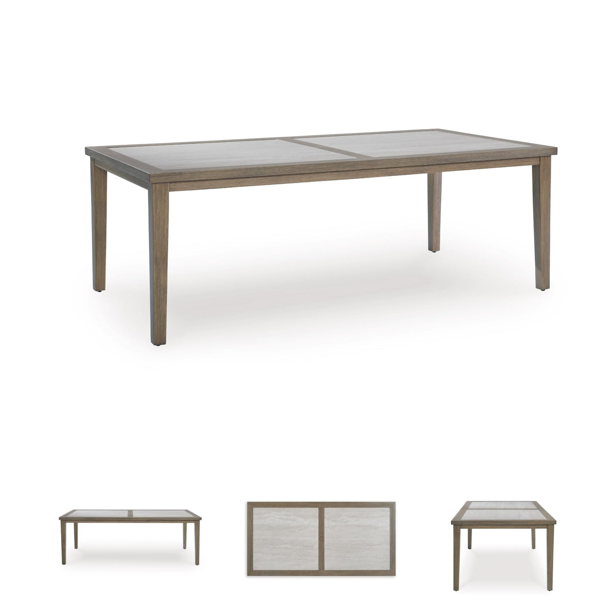 Signature Design by Ashley Patio Dining Table, Sintered Stone, 84 in