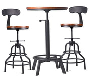 Round Bar Table & Counter Stool Set, 3-Piece