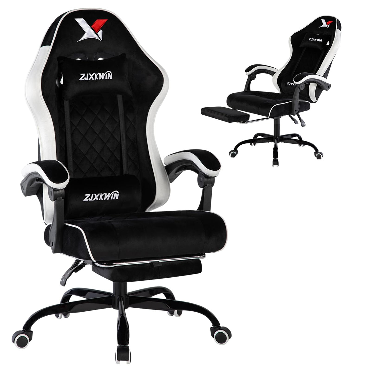 Gaming Chair for Adults,400lbs Computer Chair for Home Office,White