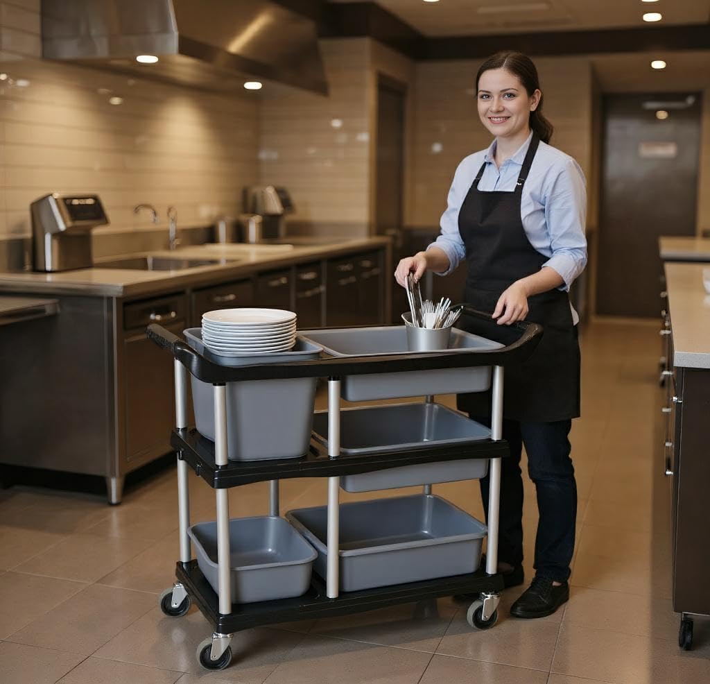 3-Tier Heavy Duty Utility Cart with Wheels