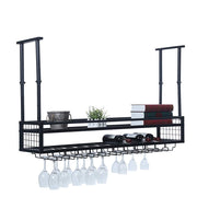Ceiling Wine Rack Wall Mounted,Hanging Wine Glass Rack Ceiling Wine Shelf