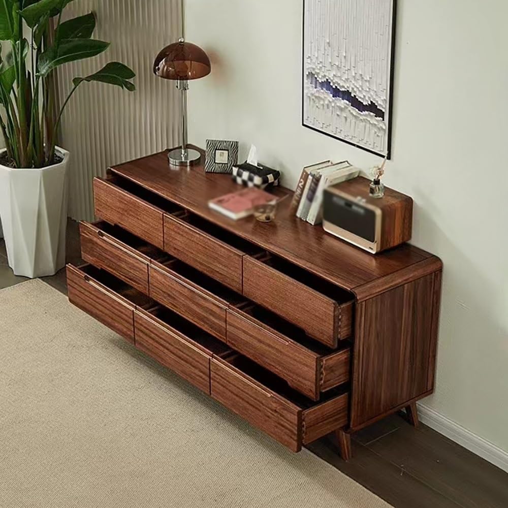 HEAIQI Sideboard Kitchen Cupboard 160x45x75cm Solid Wood Entrance Table, Bedroom Drawer Storage Furniture, Suitable for Home and Hotel Cupboard Bar Cabinet