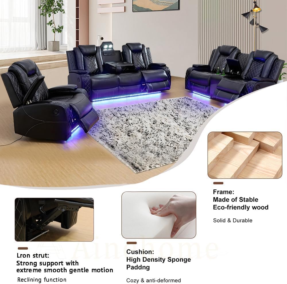 3-Piece Power Reclining Sofa Set