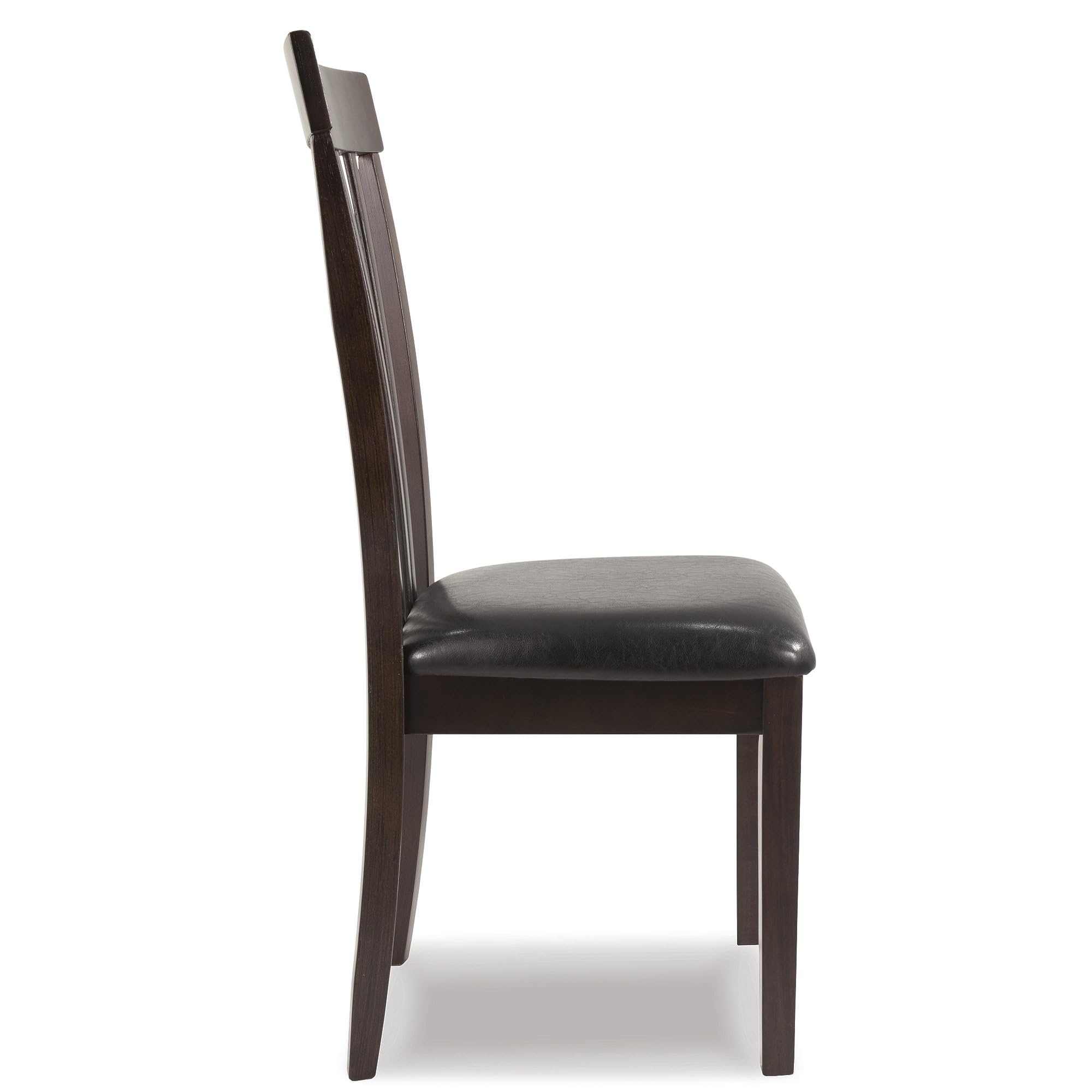 Dark Brown Rake Back Dining Chairs, Set of 2