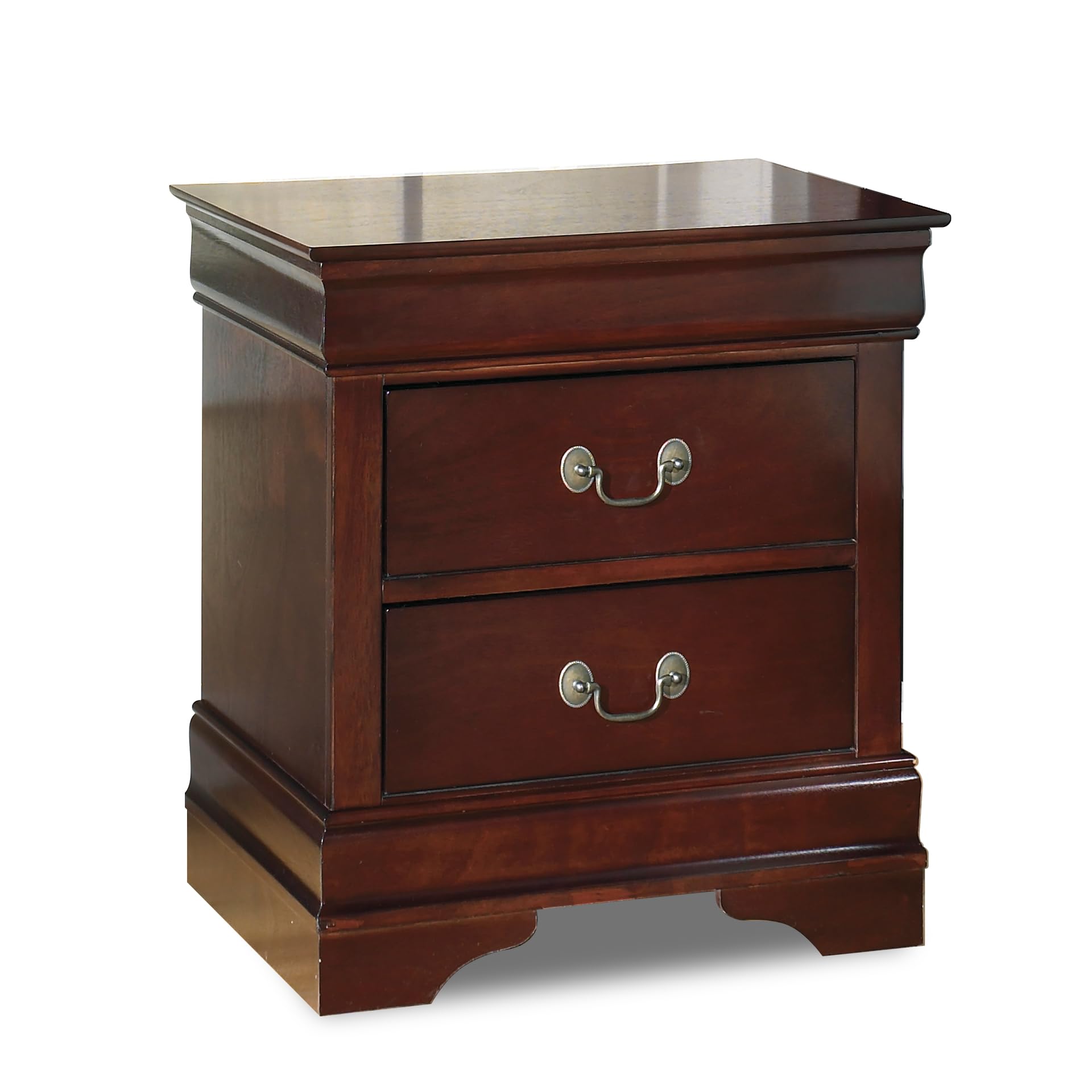 2-Drawer Nightstand with Louis Philippe Moulding
