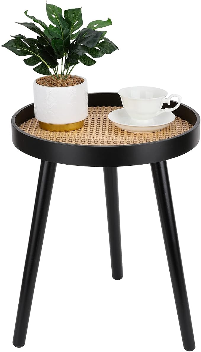 Round Rattan Coffee Table Set