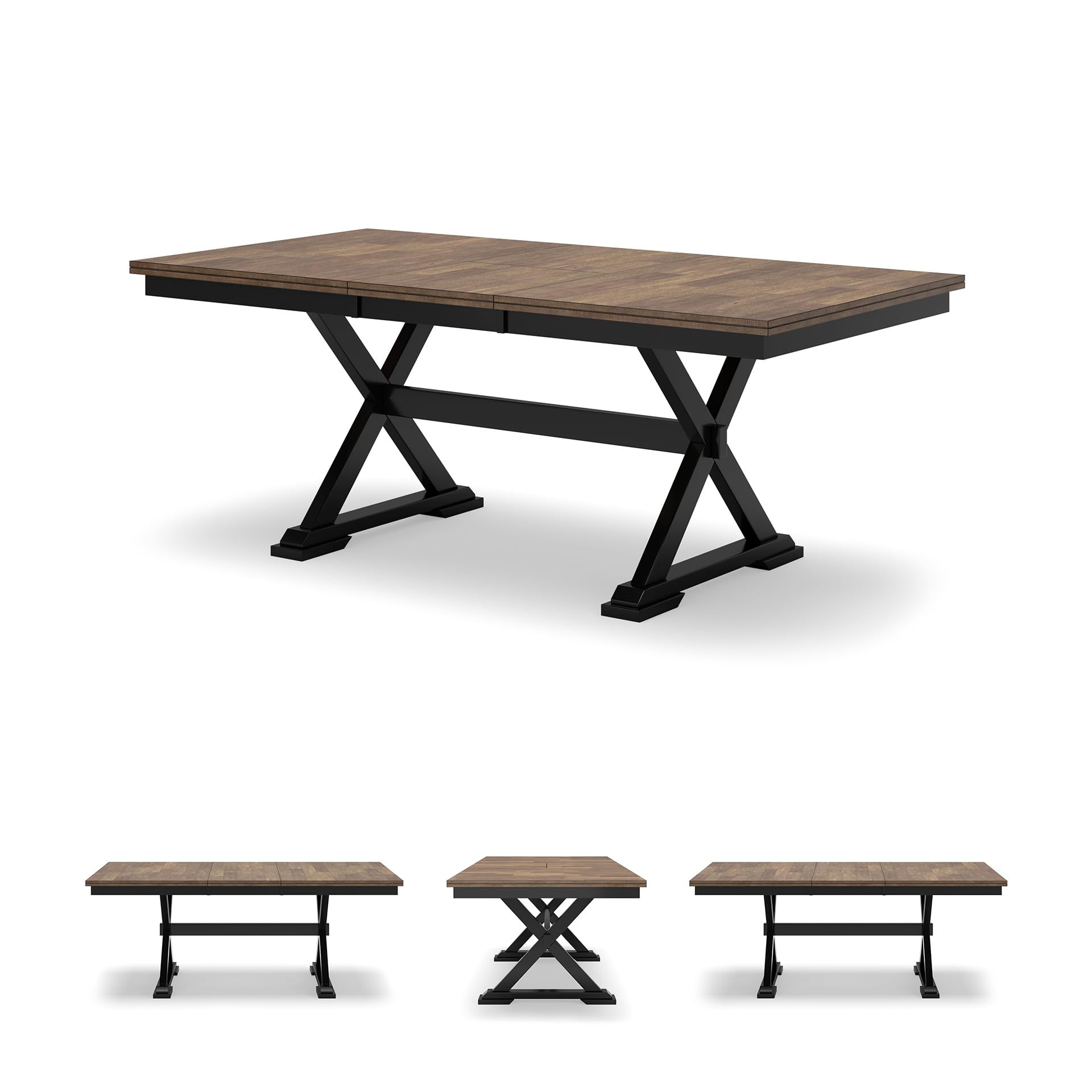 Farmhouse Dining Extension Table with Butterfly Leaf