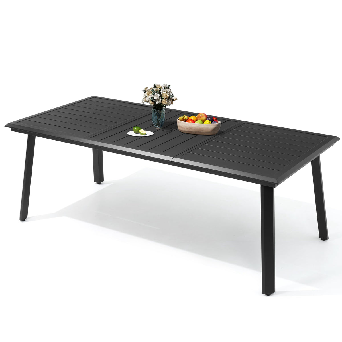 PATIOHIT Outdoor Dining Table for 8, 83" Aluminum Patio Table