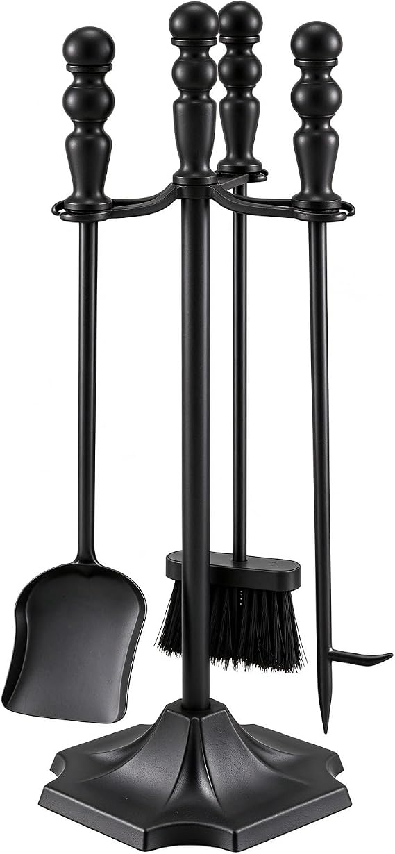 Brass Handle Fireplace Tool Set