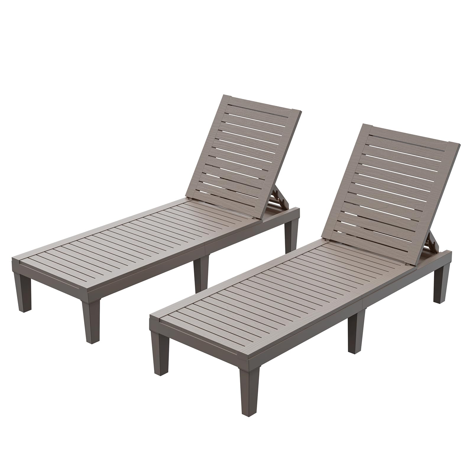 Outdoor Chaise Lounge Chair with Adjustable Backrest