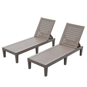 Outdoor Chaise Lounge Chair with Adjustable Backrest
