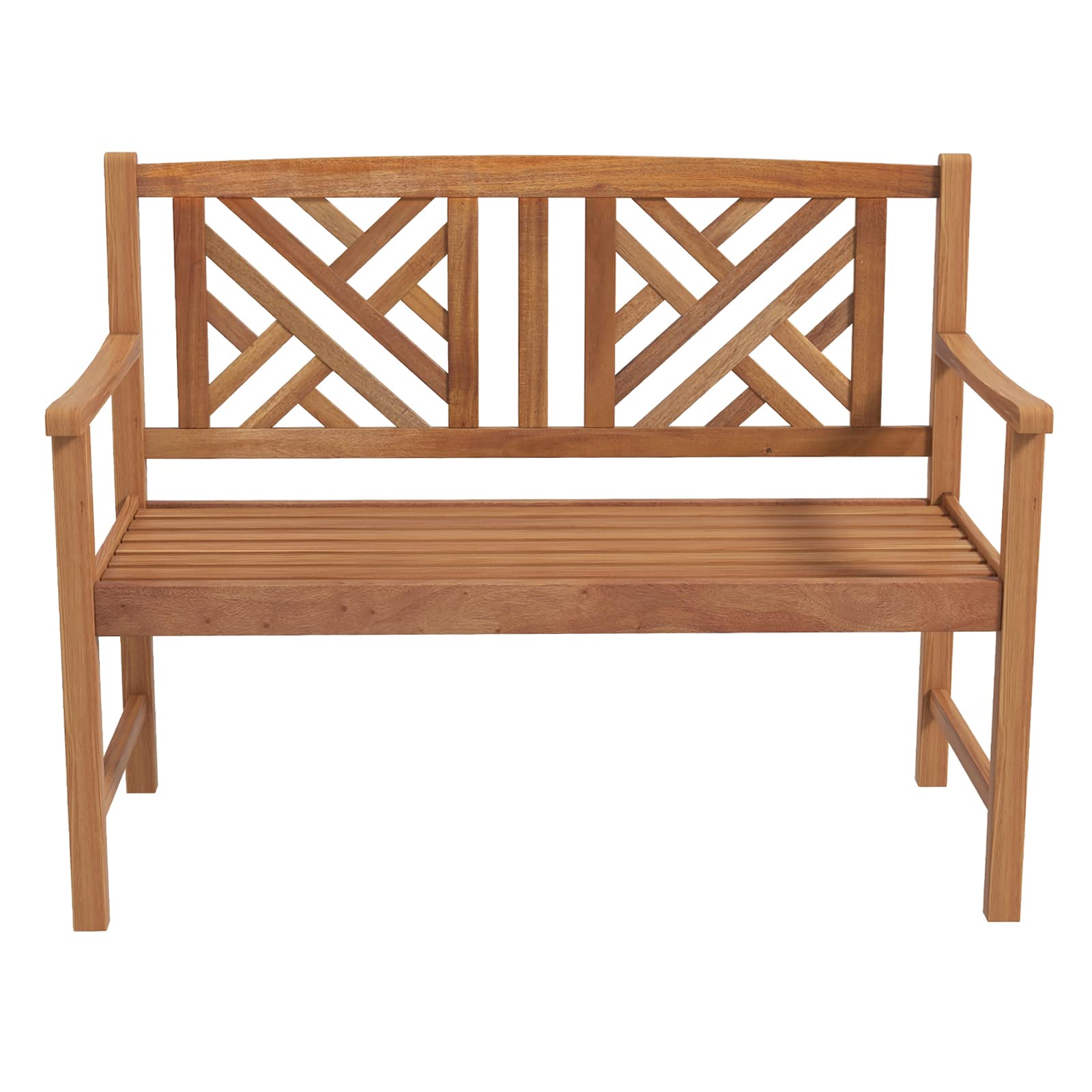 Acacia Wood Outdoor Bench – 2-Person Loveseat