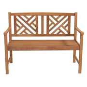 Acacia Wood Outdoor Bench – 2-Person Loveseat