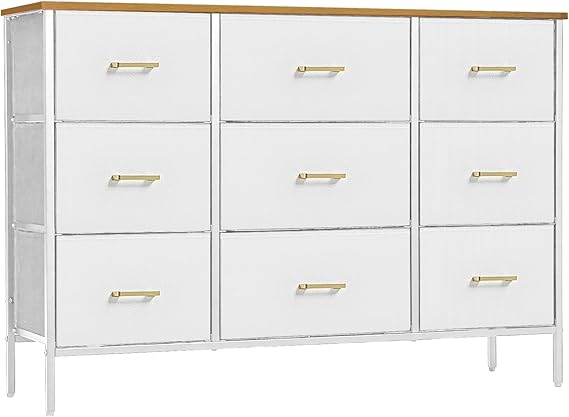 9-Drawer Wide Fabric Dresser