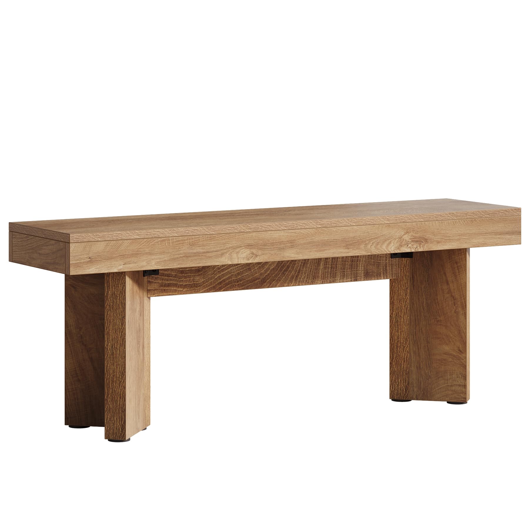 Farmhouse Wooden Entryway Bench with V-Shaped Pedestal | 47-Inch
