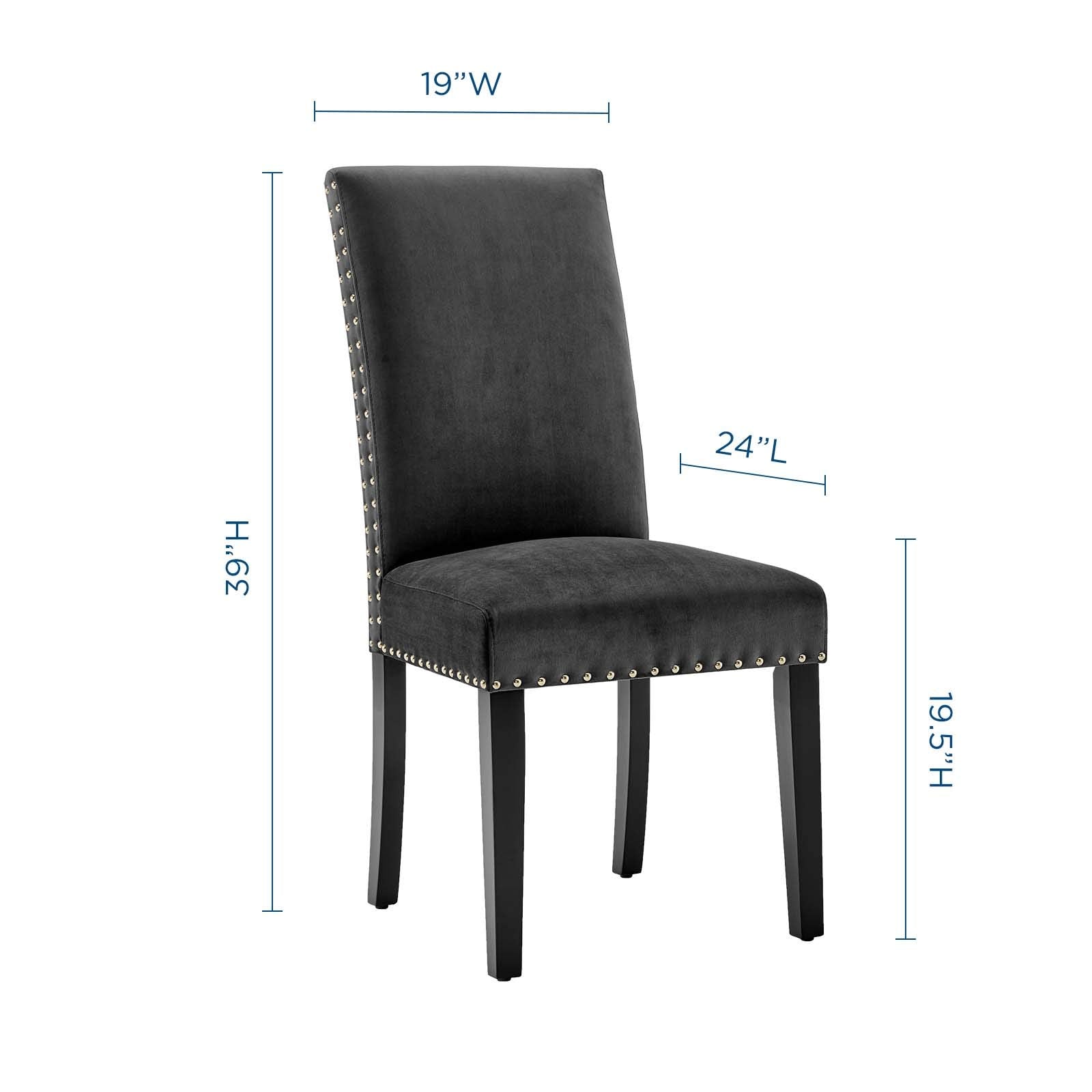 Velvet Dining Side Chairs – Set of 2