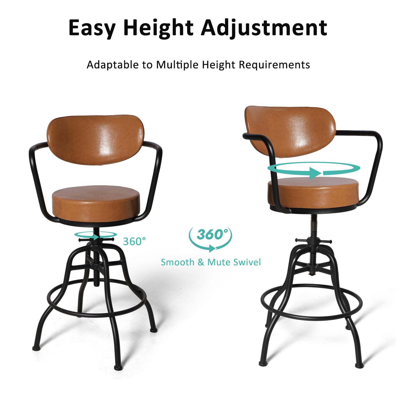 3-Piece Industrial Bar Table & Stool Set