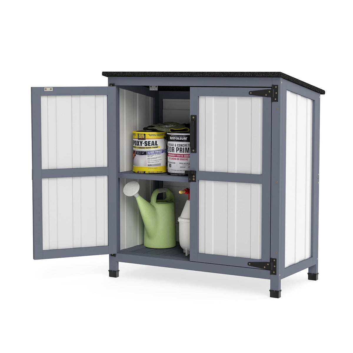 Gray Outdoor Storage Cabinet