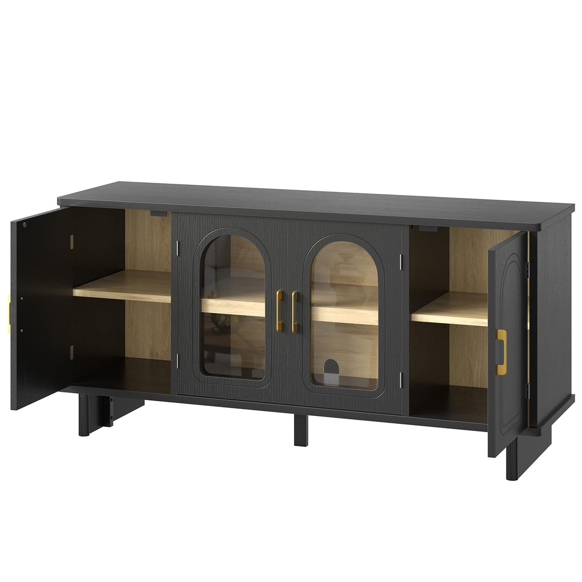 Arched Glass Door TV Stand