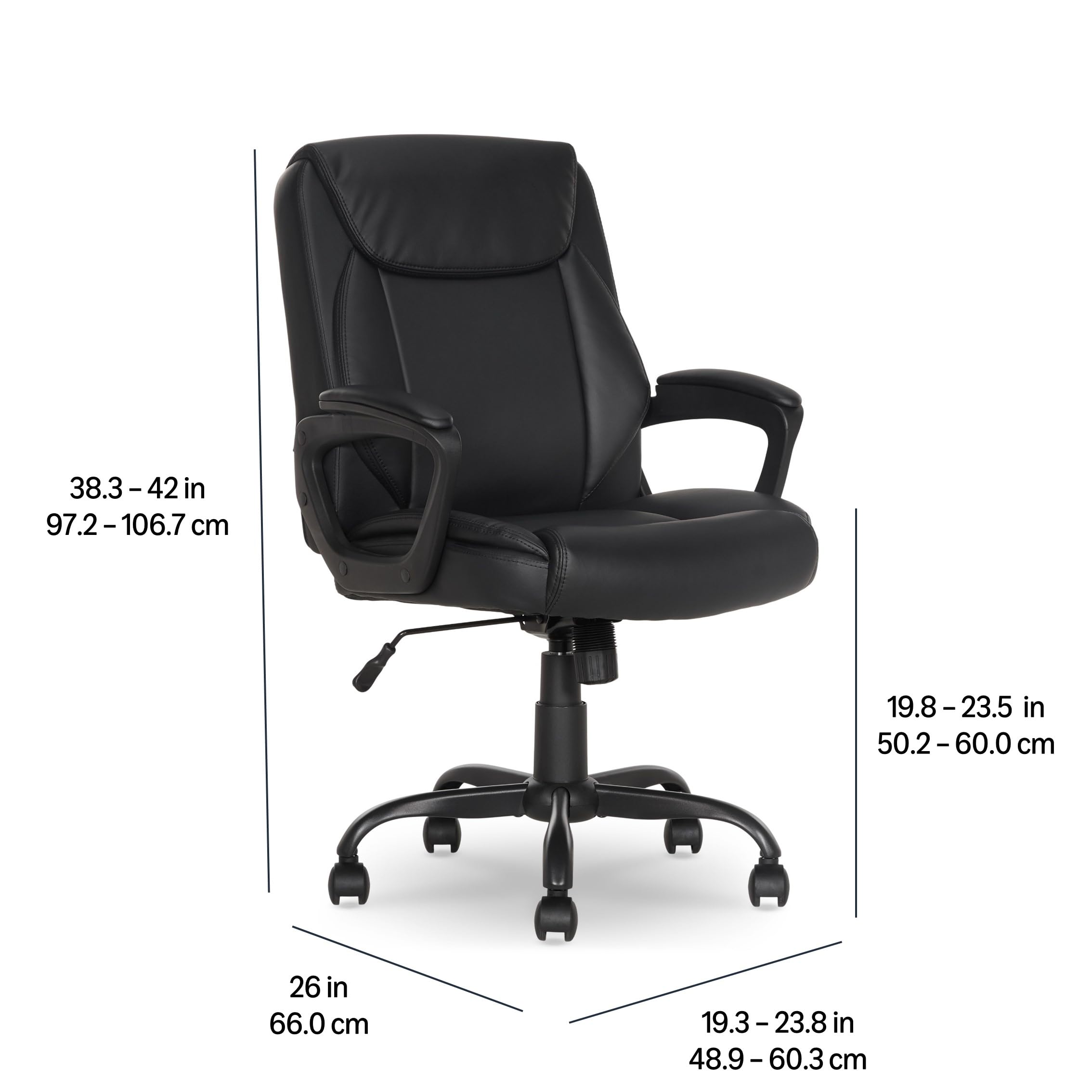 Mid-Back Office Chair with Armrests