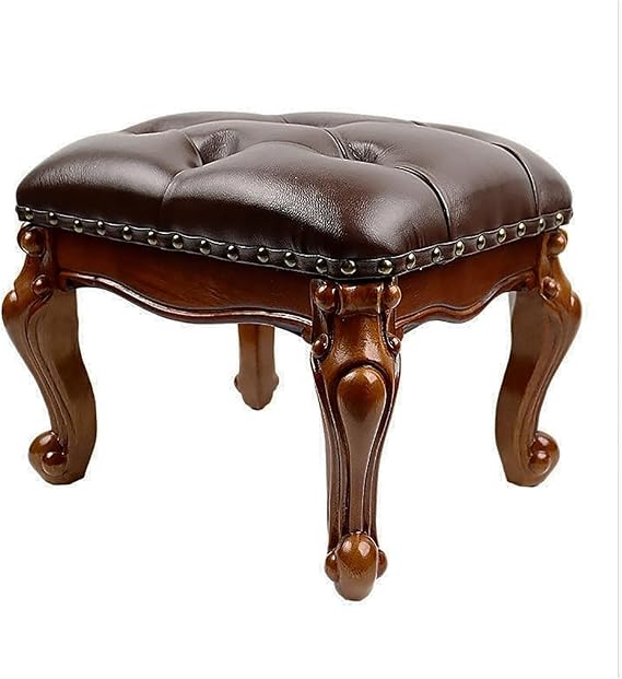 Leather Foot Stool Ottoman