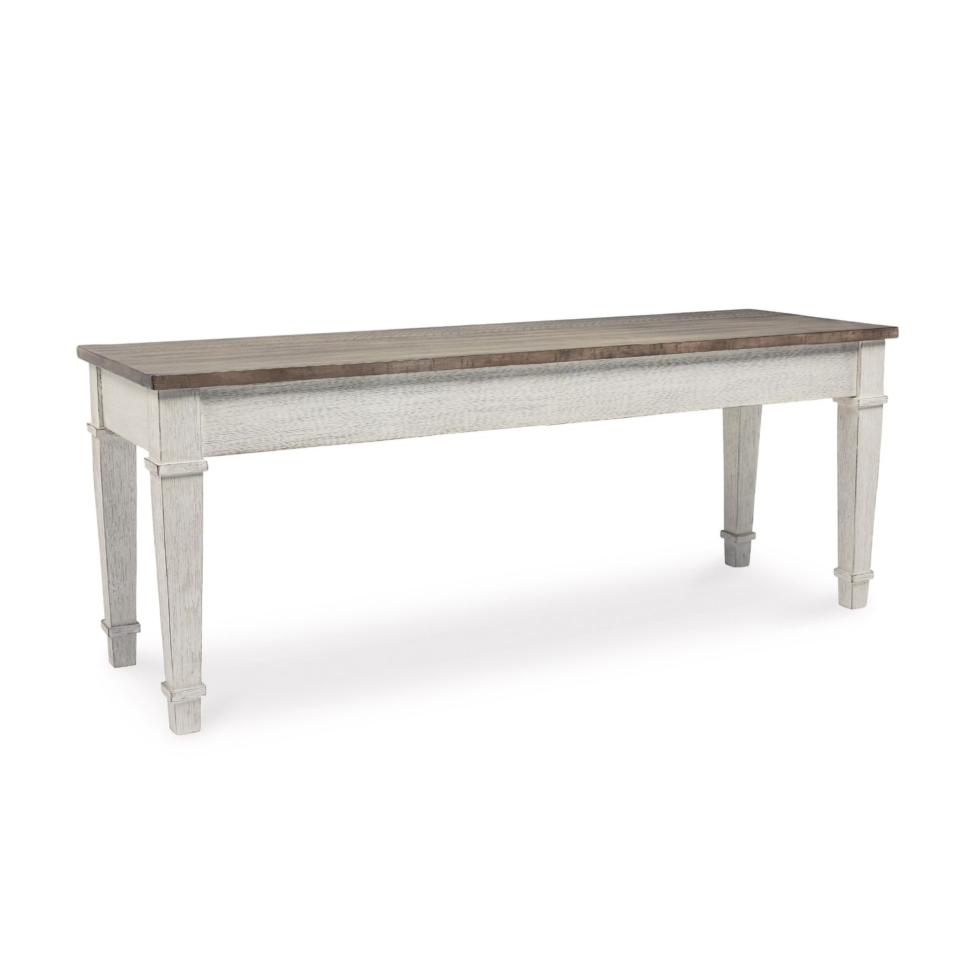 Storage Bench with Hidden Compartment, White & Light Brown