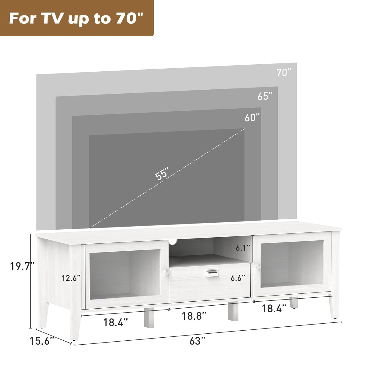 Glass Door TV Stand