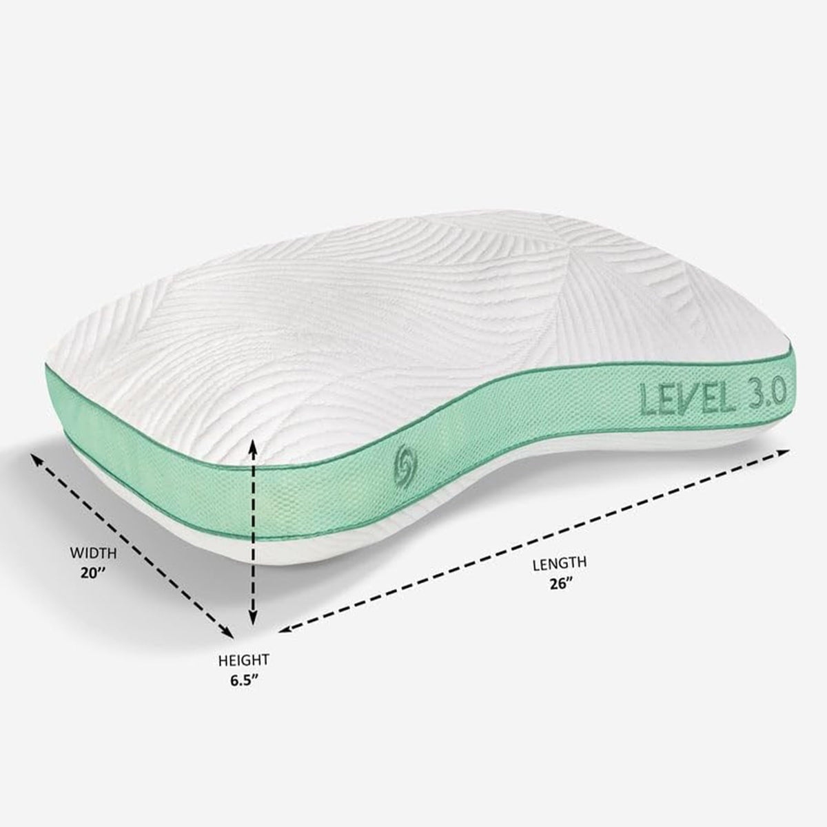 Bedgear Level Cuddle Performance Pillow, 3.0 Firm Cooling Pillow for Side Sleepers | React Blend Fill with Airflow Technology | Dri-Tec Moisture-Wicking Cover | Hypoallergenic Pillow w/Washable Cover