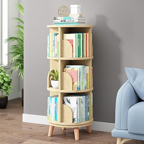 360° Rotating Bookshelf with Legs
