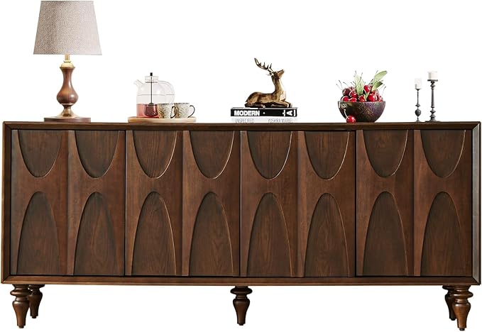 Mid-Century Sculpted Door Sideboard