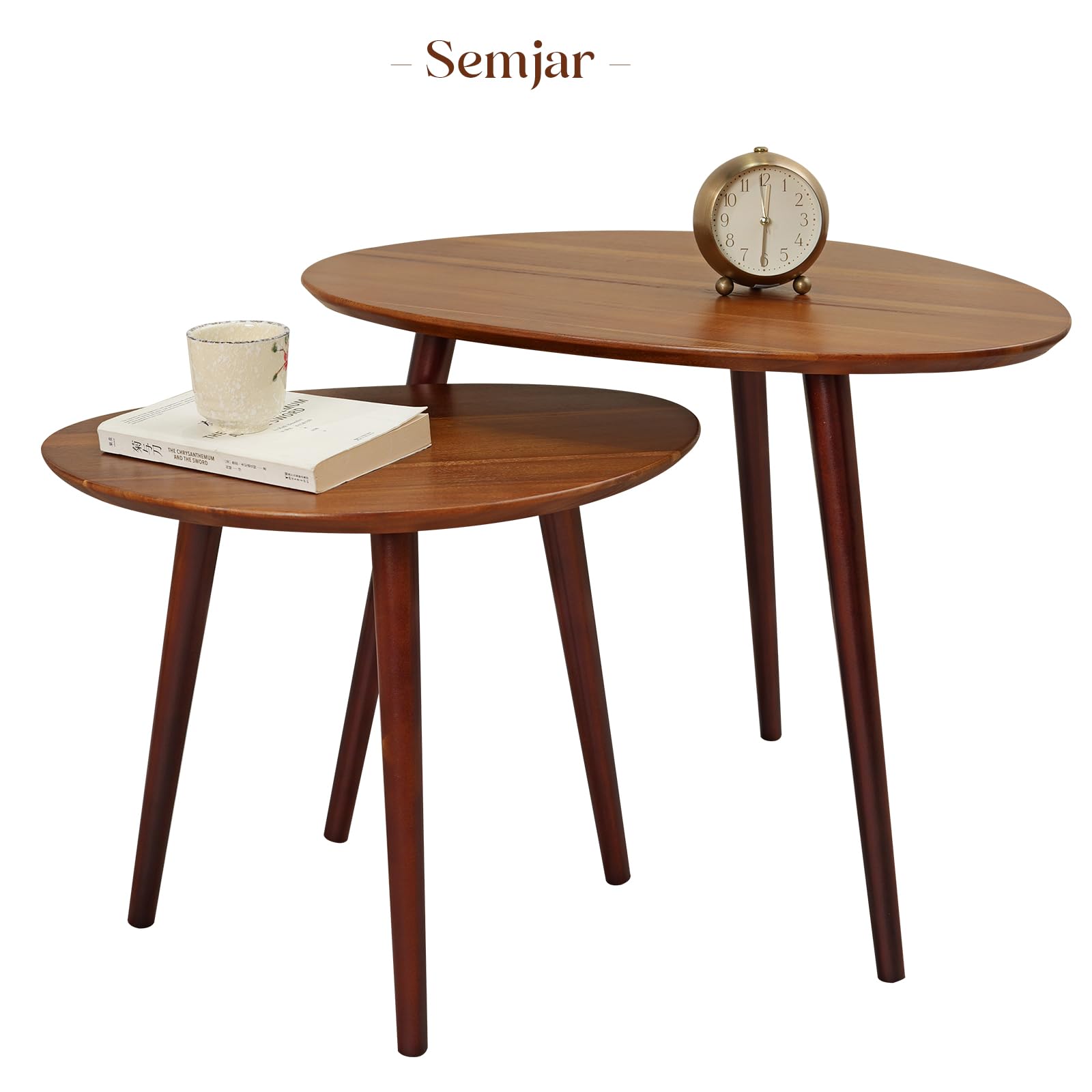 Acacia Wood Nesting Coffee Table Set