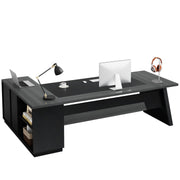 L-Shaped Executive Desk with Drawers & File Cabinet