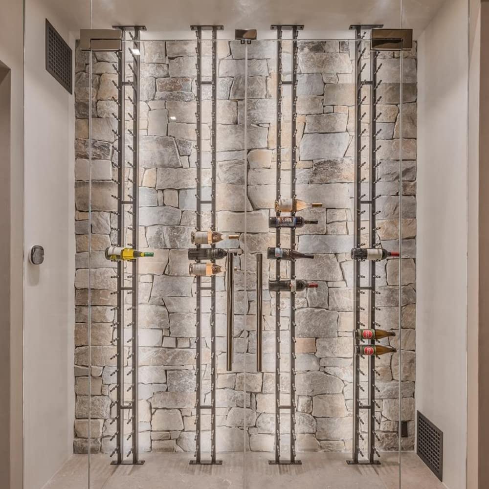 Black Floor-to-Ceiling Wine Rack