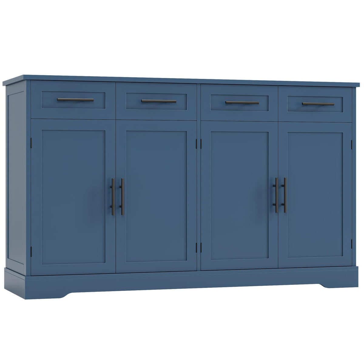 HOSTACK 60" W Sideboard Buffet Cabinet with Storage, Kitchen Cabinet, Blue