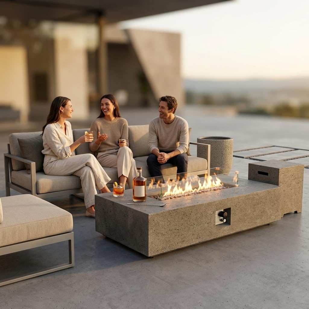 Rectangular Fire Pit Table